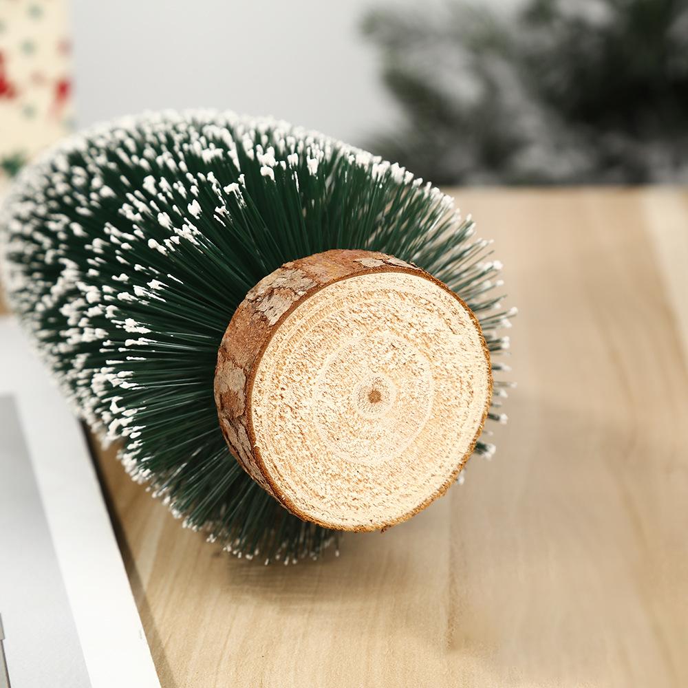 Christmas Mini Snow-covered Pine Tree Decoration Piece Festive Atmosphere with Snow-covered Pine Tree on The Tabletop, Christmas Tree Decoration Piece