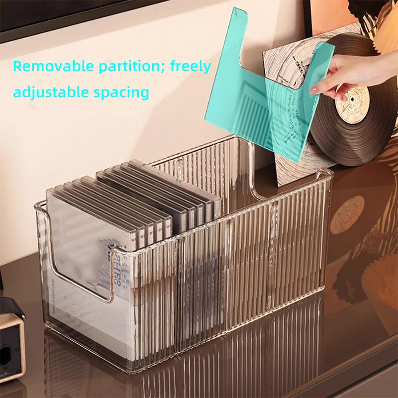 Stojan na CD Disky Stolní Stojan na Disky Černý Vinylová Deska Magnetická Páska Displej Úložný Stojan Úložiště Kolekce Album Úložný Box