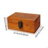 Wooden Keepsake Box Jewelry with Keys Compact Retro Design Trinkets Treasure Case