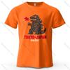 Tokyo Dinosaur Printed Men's T-Shirt Oversized Japanese Harajuku Graphic Tees for Women Tops Tees Casual Streetwear