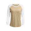Women's Casual Colorblock Long Sleeve T-shirt Top
