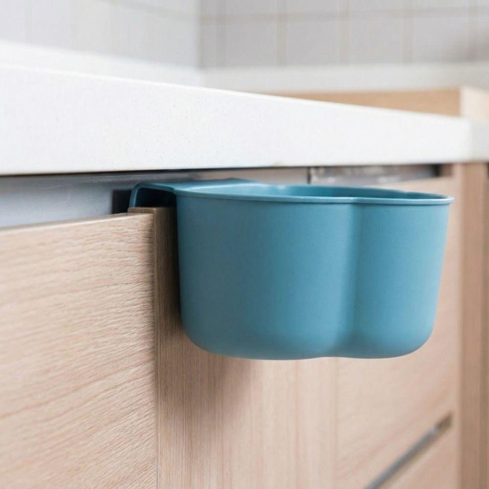 Cloud Shape Kitchen Hanging Trash Can Large Capacity Plastic Clutter Collection Basket Space Saving Garbage Basin Under Sink