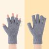 Autumn Winter Plush Half-Finger Gloves Thickened Coral Fleece Keep Warm Knitted Gloves