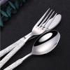 Stainless Steel Cutlery Set Steak Knife Fork and Coffee Spoon Stone Textured Handle High-end Suitable for Restaurants and Hotels