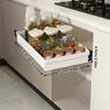 No-Drill Slide-Out Organizer, Heavy Duty Cabinet Storage Tray, Space-Saving Under Sink Organizer for Kitchen, Easy Install