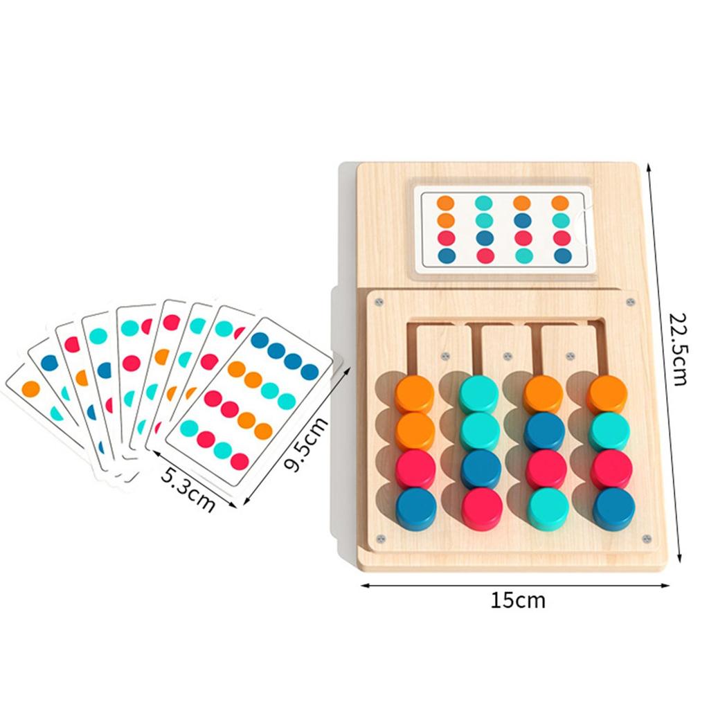 Montessori Preschool Learning Toys, Slide Puzzle Board, Educational Toys Shape Color