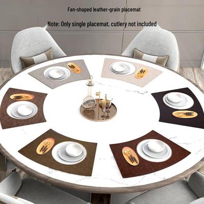Doppelseitiges PU-Leder Tischset-Set