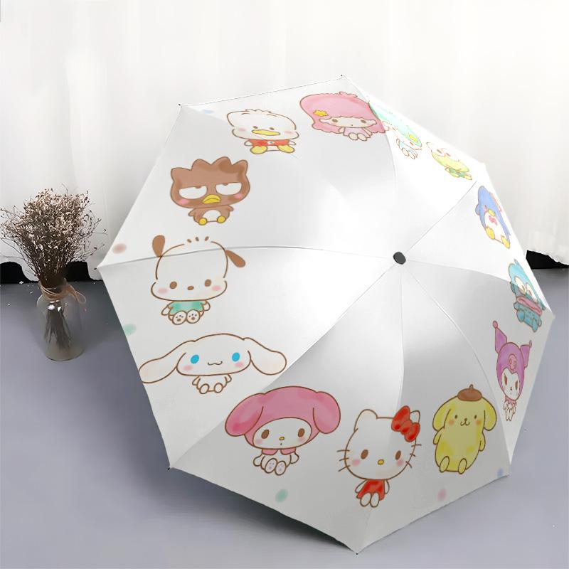 Cute Pochacco  pattern, automatic folding umbrella, portable and foldable design, 8 ribs, a Christmas or birthday gift.
