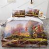 Oil Painting Chic Bedding Set Duvet Cover 3D Fashion Bedding Design King Queen Duvet Cover Double Bed Soft Cozy Set Home Textile