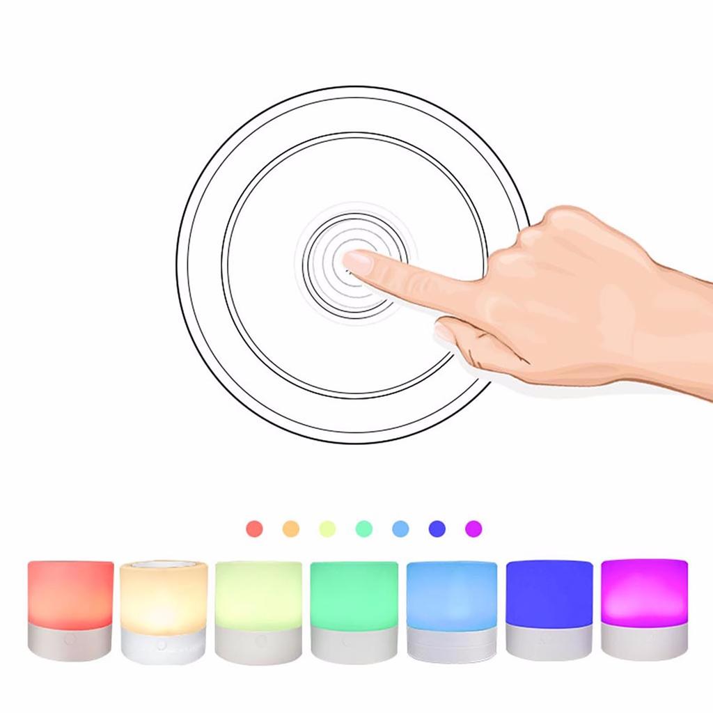 7 Farben Silikon LED Sensorleuchte Niedliche Nachtlampe Kinder Schlafzimmer