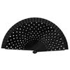 Practical Beautiful Decoration Multicolor Dot Print Folding Fan Home Supply Decorative Fan