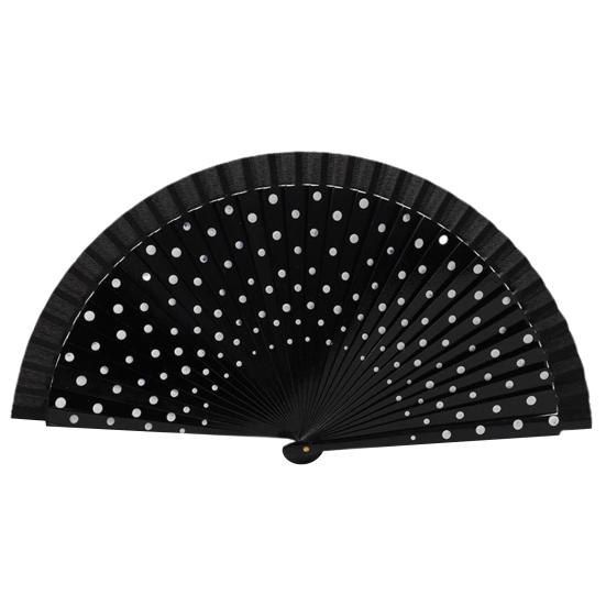 Practical Beautiful Decoration Multicolor Dot Print Folding Fan Home Supply Decorative Fan