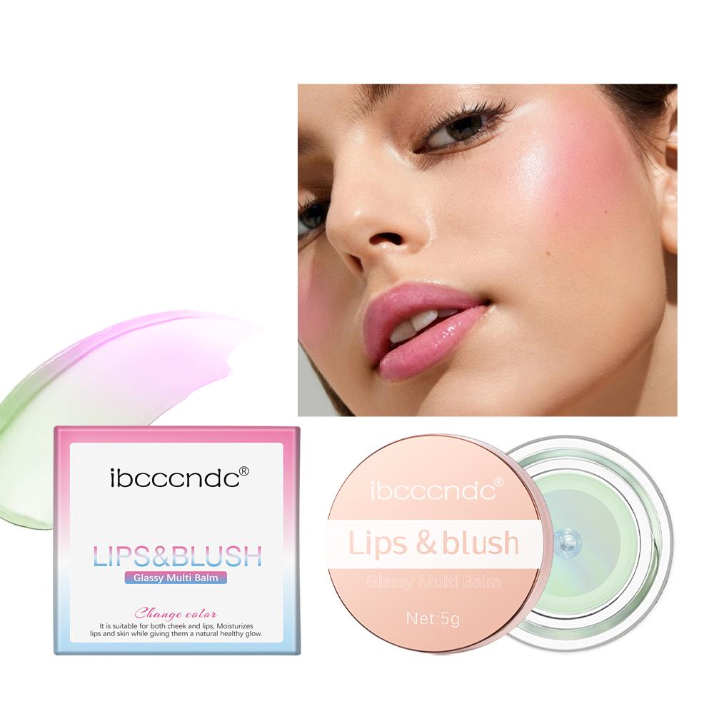 Temperature-changing Blush Transparent Color-changing Gel High-gloss Blush Cream Natural Nude Makeup Rouge Blush