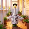 Fußball-Gans-Outfit für 23 Zoll Porzellan-Gans-Statue Fußball-Spieltag Gans Kleidung und Hut Set für Außenbereich Terrasse Rasen Hof Dekoration