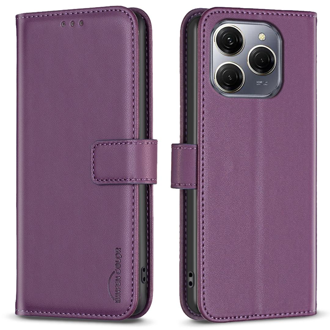 

BINFEN COLOR BF17 For TECNO Spark 20 Pro 5G Case Wallet Folio Flip Leather Cover B