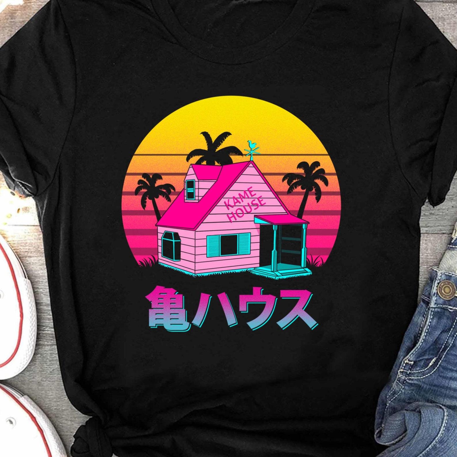 Kame House DBZ Anime Shirt, Master Roshi Dragon Ball Manga Shirt, Krillin, Japanese Goku Tee 2XL