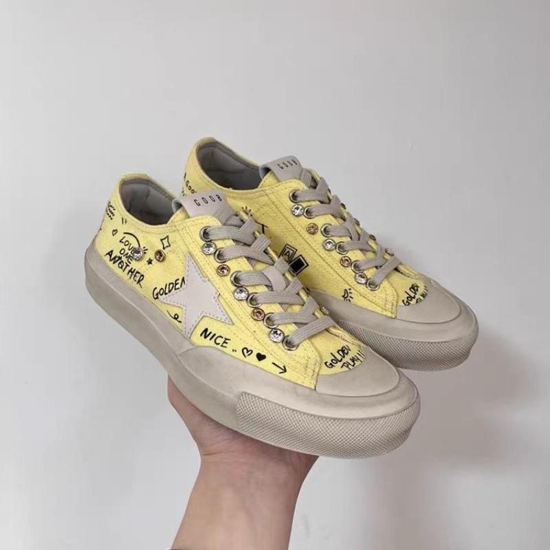 

Модные балетки Осенние Новые Круглый Носок Цветные Блоки С Принтом Шнуровка Спереди Мягкая Подошва Противоскользящие Износостойкие Кроссовки 40 светло-желтого