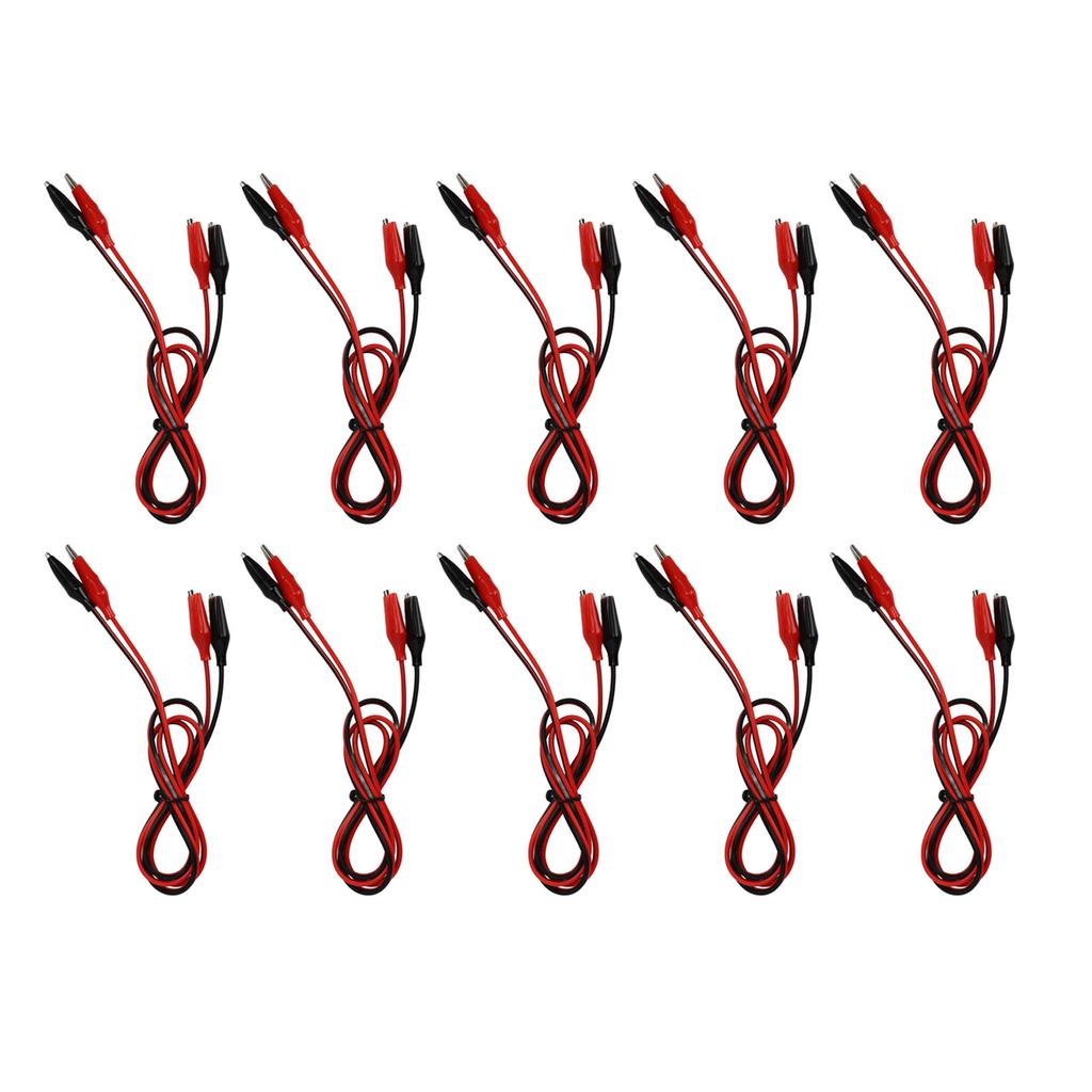 10Pcs Electrical Alligator Clip Dual Ended Alligator Clamps Test  S for Laboratories Stores Schools Homes 1m 3.3ft
