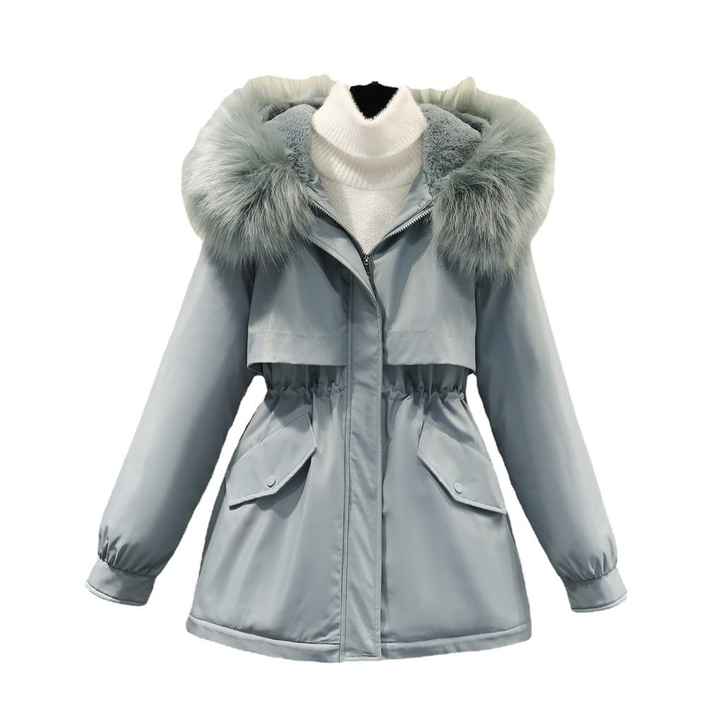 Winter Slim Parker Thickened Cotton-padded Women's Coat