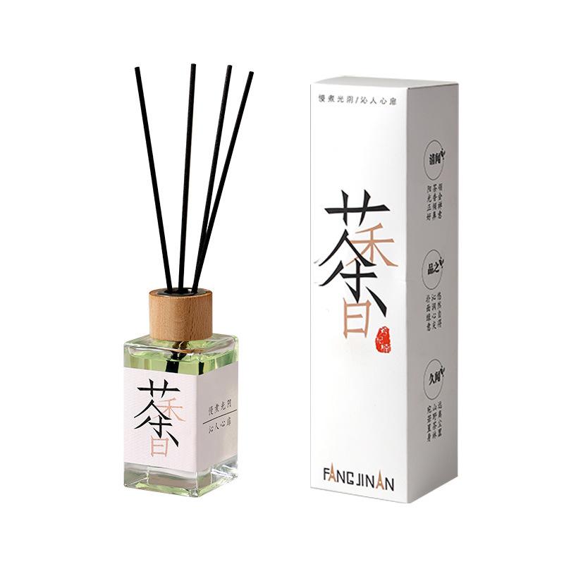 YXY 100ml Tea Fragrance Reed Diffuser Sets Oolong Jasmine White Tea Home Rattan Aromatherapy Set Reed Oil Glass Bottle Diffusers 100ml