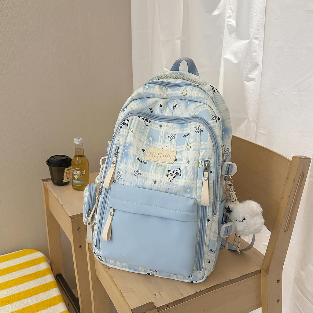 New Schoolbag, Japanese INS Style, High Aesthetic, Fresh Sweet, Cute Cartoon Backpack, Lightweight Backpack for Middle and High School Students
