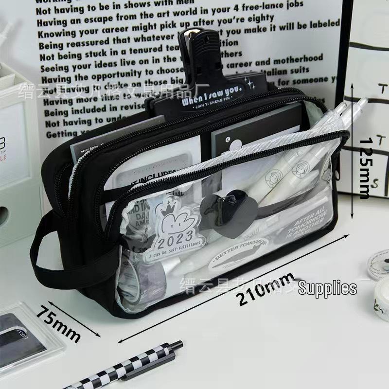 2024 Clear Ita Bag Pencil Case: High-End Korean Stationery Box for Girls