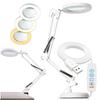 LED Desk Lamp 8W CCT Drafting Table Lamp 3X Magnifying Glass Loupe Luca 2 White Lumiled