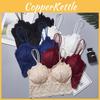 Women's Backless Lace Floral Bralette Crop Top With Padded Comfort**