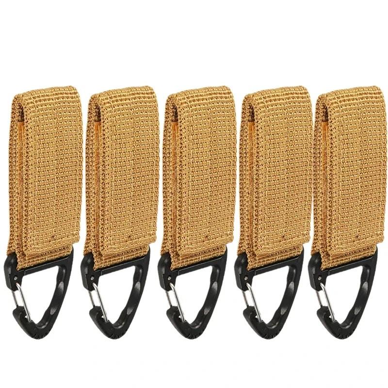 3 PCS Tactical Molle Belt Keeper Webbing Clip Keychain Holders Backpack Carabiners Hook Water Bottle Hanger Key Ring Clasp Clip