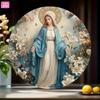 Metal Tin Sign Virgin Mary Wall Art Vintage Retro Outdoor Garden Decor