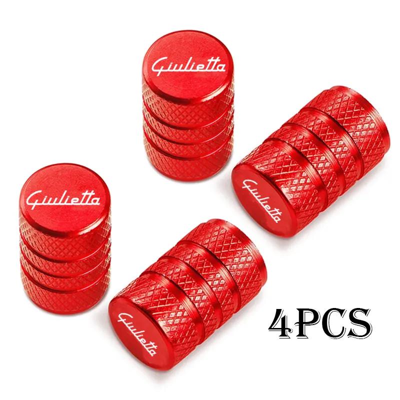 4pcs For Alfa Romeo Giulietta Accessories Car Wheel Tire Valve Caps Tyre Stem Covers Airdust Waterproof rfv233