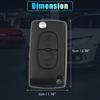 X Autohaux Car Remote 2 Buttons Key Shell Cover Tools for Citroen for Peugeot 206 207 208 307 308 407 408 607 807 2008 3008 5008