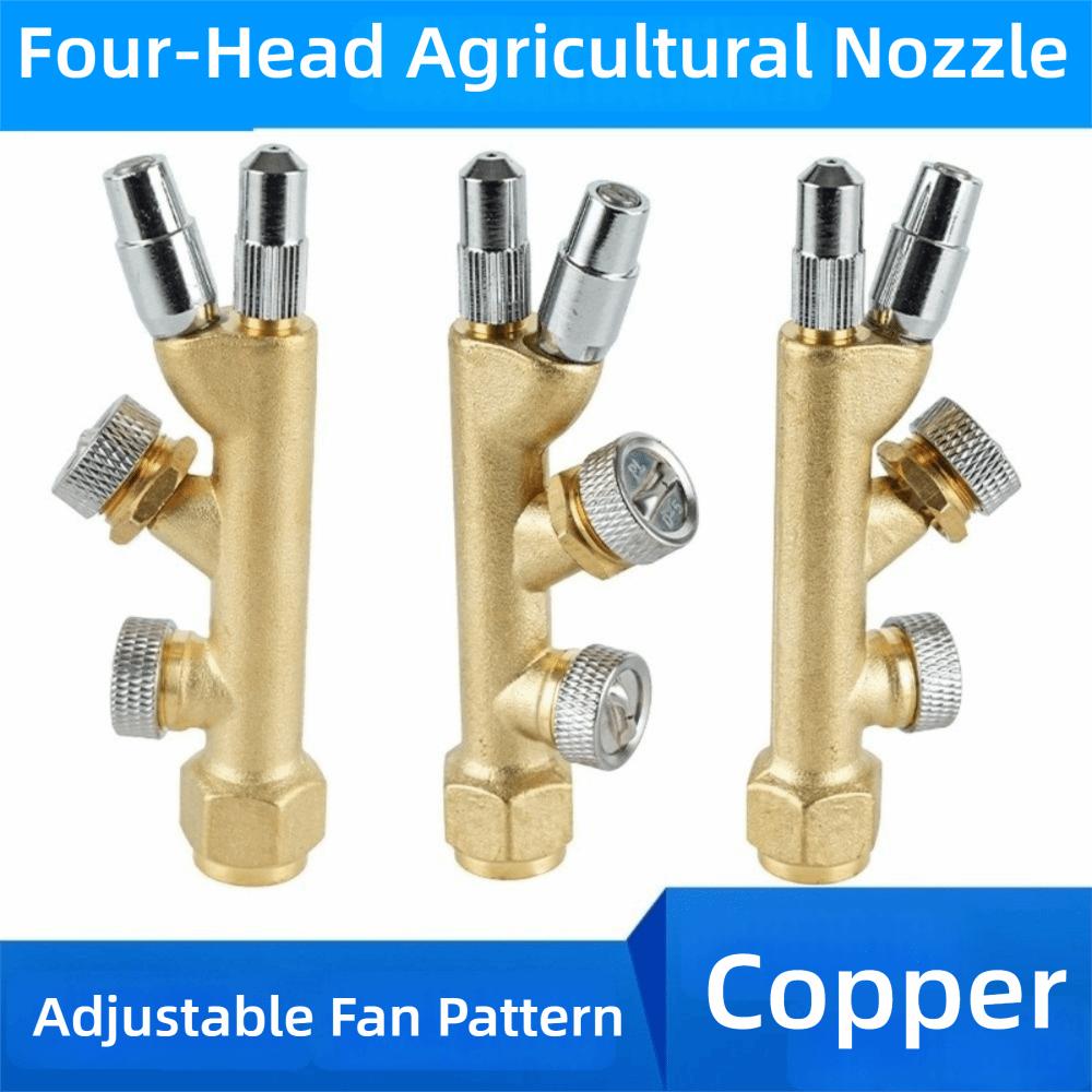 Copper Atomizing Sprayer Nozzle 4 Nozzles 4 Nozzles Spray Agriculture Spray Nozzle Agriculture