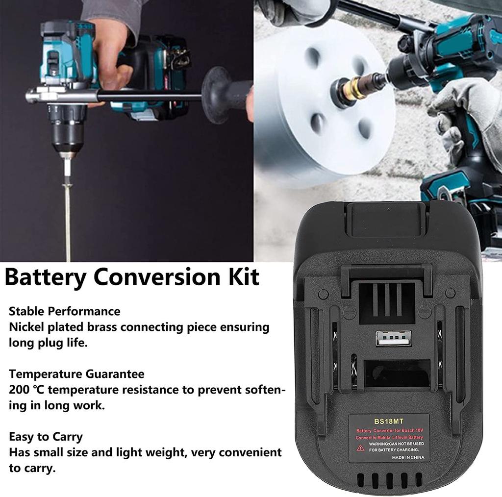 BS18MT Battery Adapter Converter For Bosch 18V BAT619G/620 Batteries Convert To For Makita 18V BL 1860 Lithium Battery