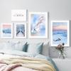 Winter Snow Tree Forest Hill Bridge Butterfly Nordic Posters And Prints Wall Art Canvas Painting Modern Pictures For Living Room