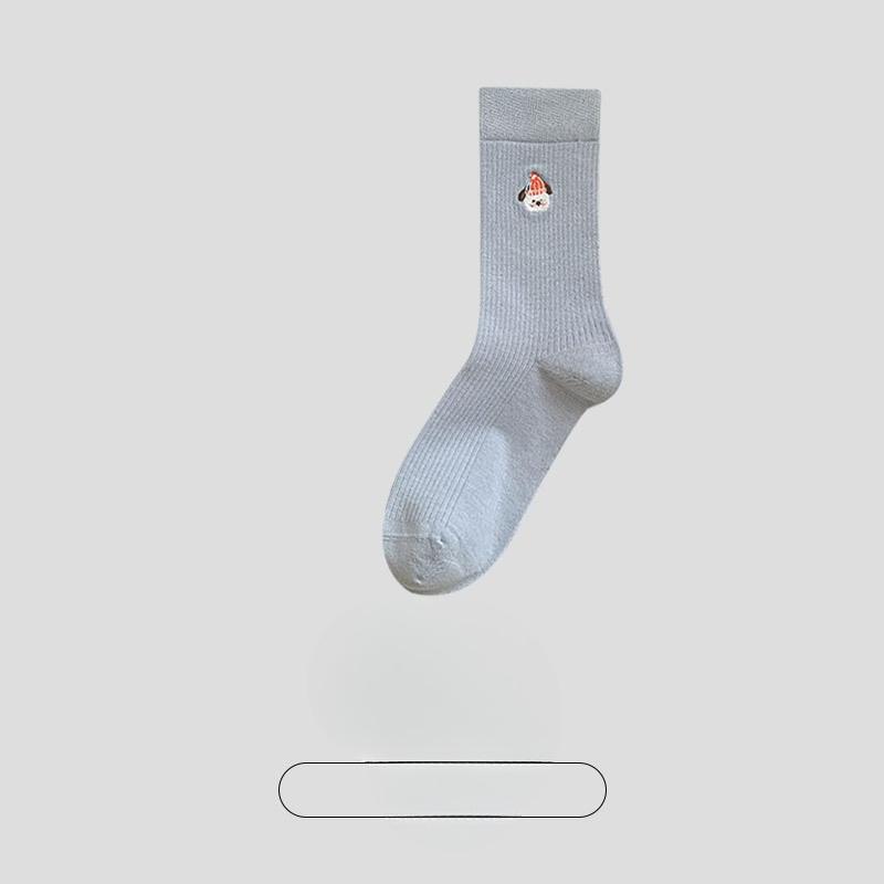 

Женские весенне-осенние кружевные бесшовные влагопоглощающие дышащие дезодорирующие хлопковые носки-цилиндры 1 pair светло-синий