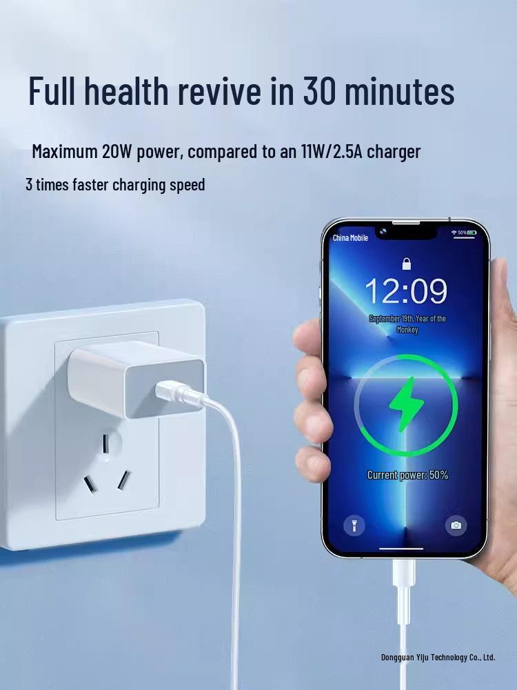 Suozhi 20W PD Fast Charger with Type-C Interface for 30W Apple Charging Heads