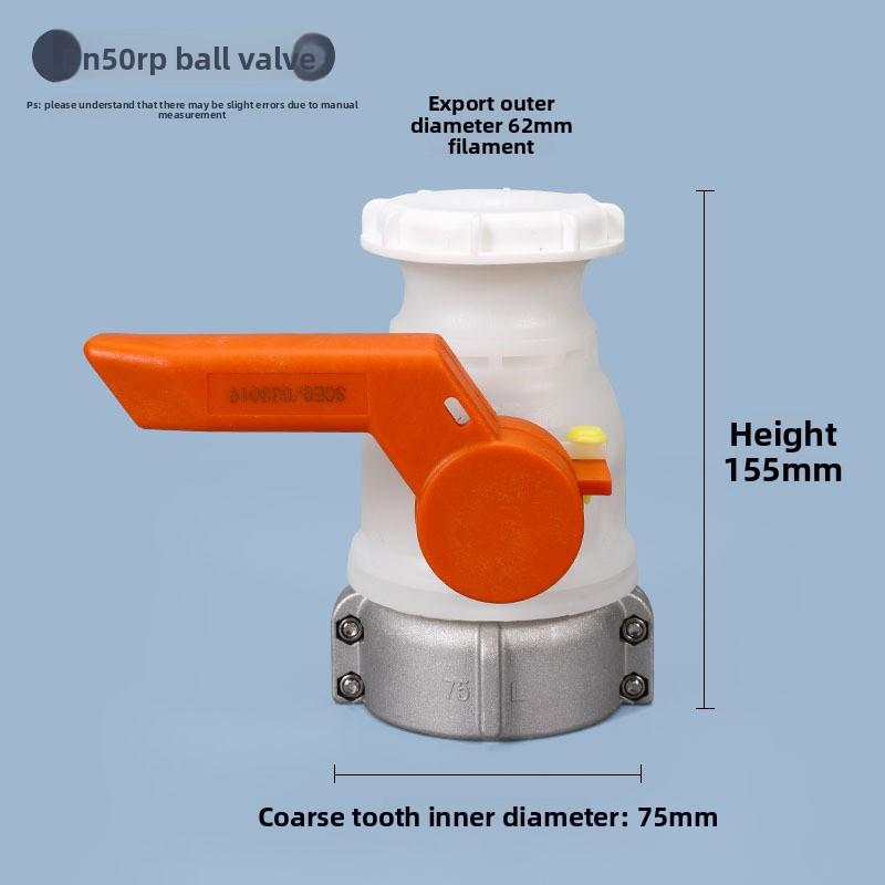 

Butterfly Valve for IBC Tank Tote Tank Connection Plastic Water Drain Adapter DN40 50 80 62 75 100mm - Easy Drain Valve