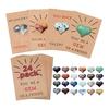 M-Modern-Handmade Greeting Cards Set With Heart Shape Stones Valentine's Day Card Collection 12 Pack