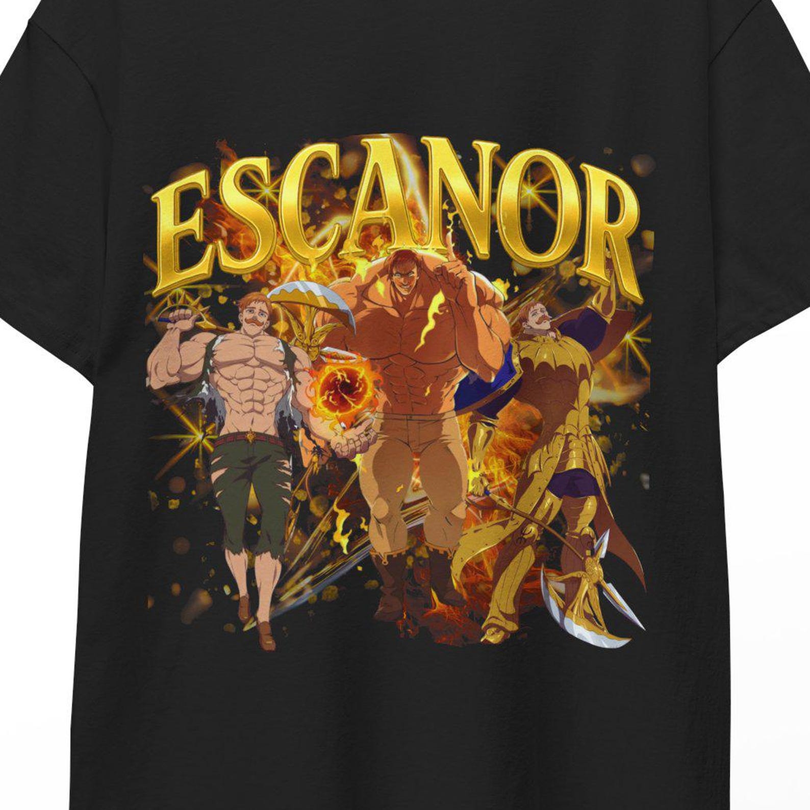 The Seven Deadly Sins Escanor Meliodas Shirt,Escanor T-Shirt,Meliodas Manga, Top Unisex Anime Gift Tee Style,Nanatsu no Taizai,Anime Tee 4XL