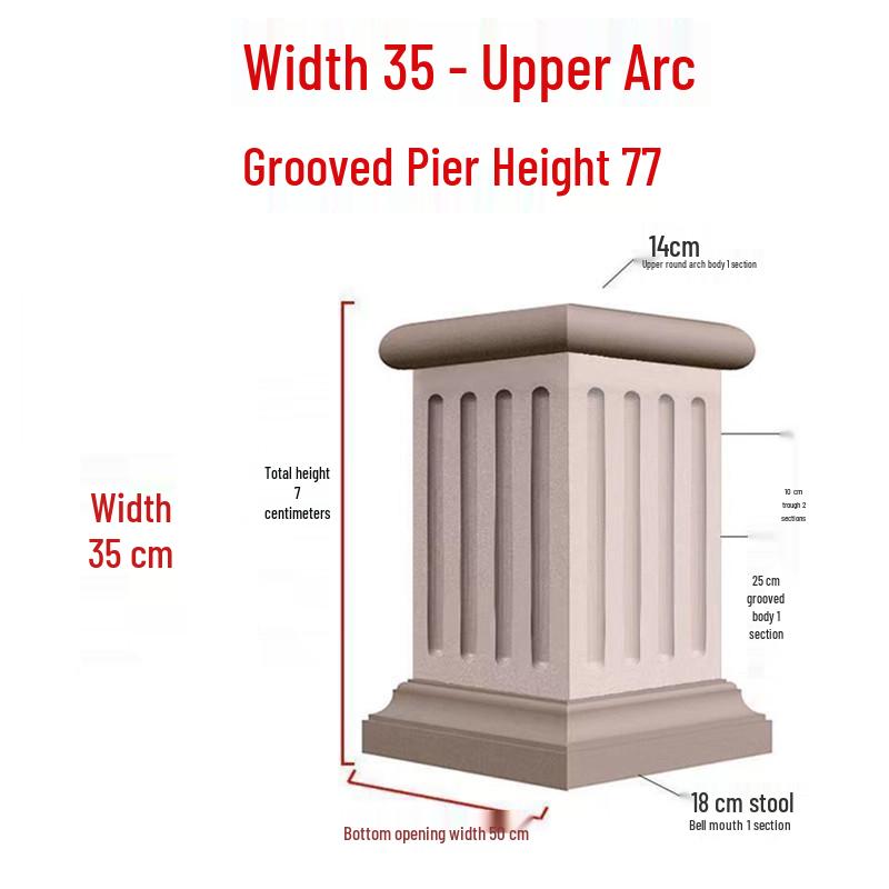 European Villa Courtyard Roman Column Base for Exterior Wall Decoration