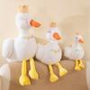 Cute Swan Plush Toy Crown Duck Doll Stuffed Animal Puppet Child Comfort Sleep Pillow