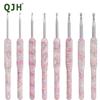 8pcs Flower Color Crochet Hooks Tool Set, MultiColor Ergonomic Design Knitting Needle Hooks, Ideal for Weaving Sweater, Scarf