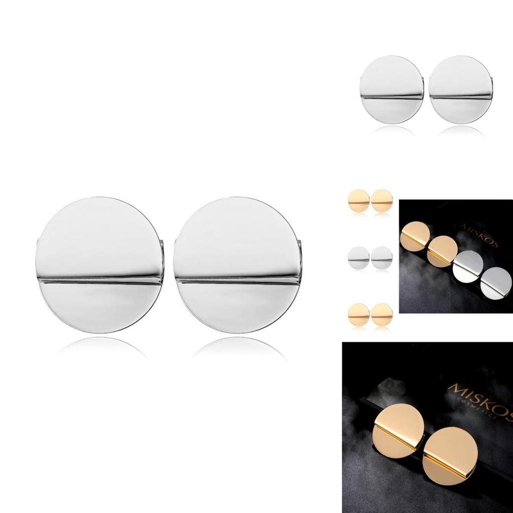Chic Versatile Round Earrings For Women Trendy Foldable Design Perfect Gift