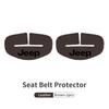 Leather Car Panel Protective Cover Auto Seat Belt Buckle Protector For uji8 Cherokee Wrangler JK Gladiator Compass Renegade tg87