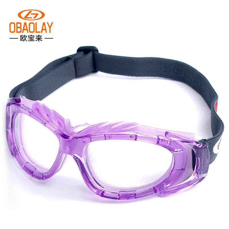 

OBAOLAY Sports dustproof and impact-resistant goggles Sports glasses for basketball and football, impact-resistant for intense sports світло-фіолетового кольору