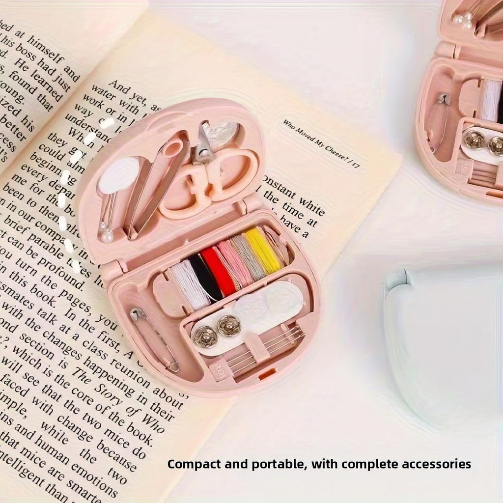 Nordic Style Mini Sewing Box, Portable Small Sewing Kit, All-round Set, Suitable for Portable Repair, Sewing Tool Set