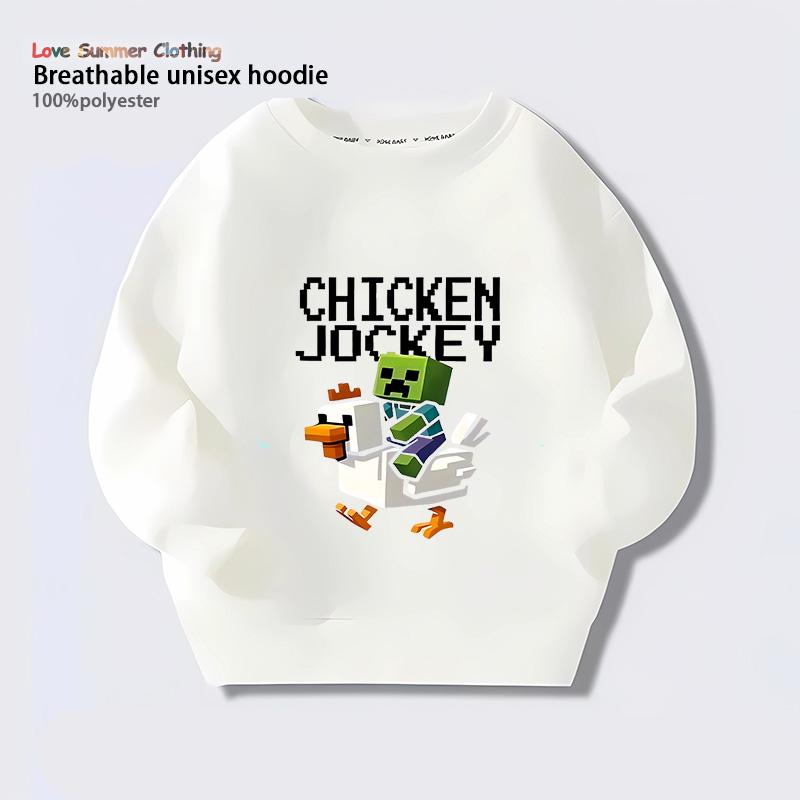 

Minecraft Набор спортивного костюма для детей с принтом HD, осенний, из 2 предметов, для мальчиков и девочек, набор, с круглым вырезом, дышащий полиэстер, без капюшона, повседневный детский наряд 140