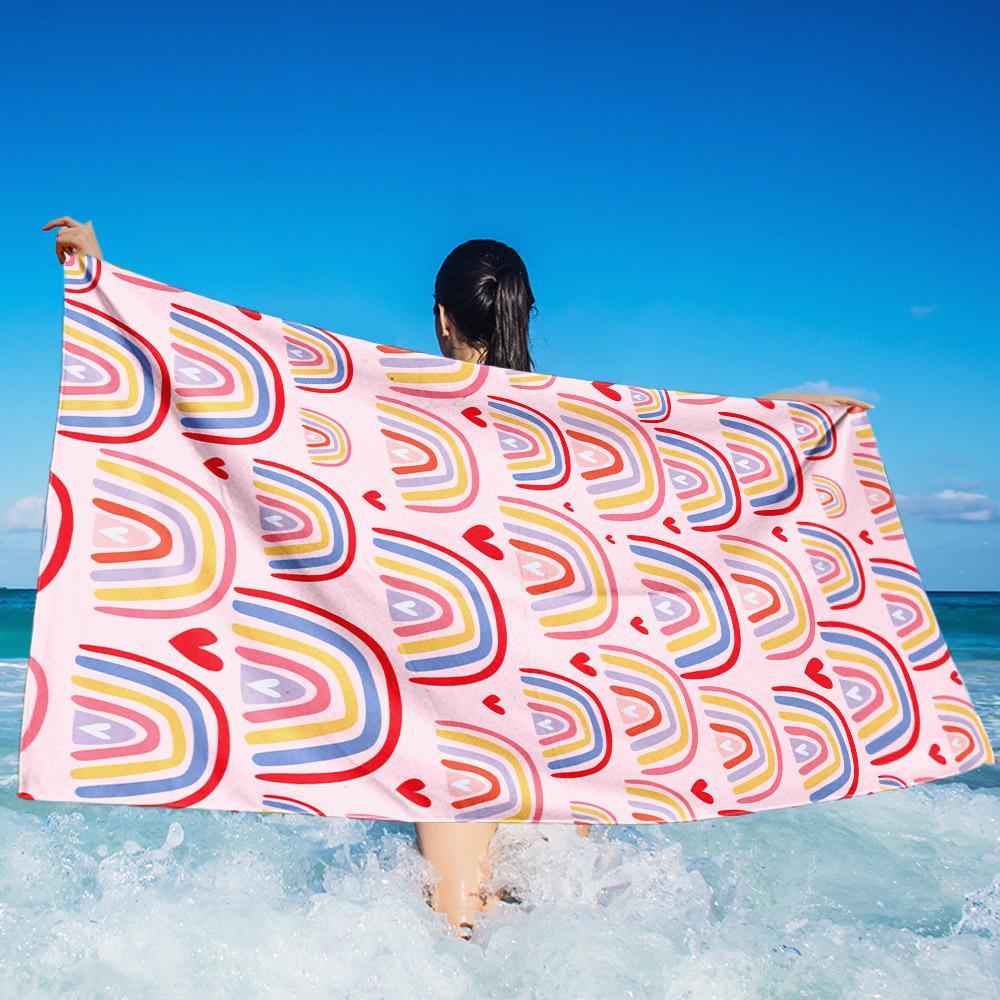 Blue Sea Turtle Beach Towel, Soft Microfiber Quick Dry Oversized Bath Towel, Nautical Summer Pool Blanket 1pcs