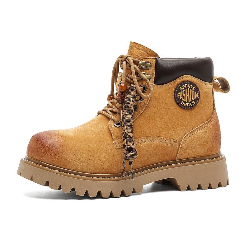 Martin Boots Winter New High-top Rhubarb Boots Winter British Wind Heightening Shoes